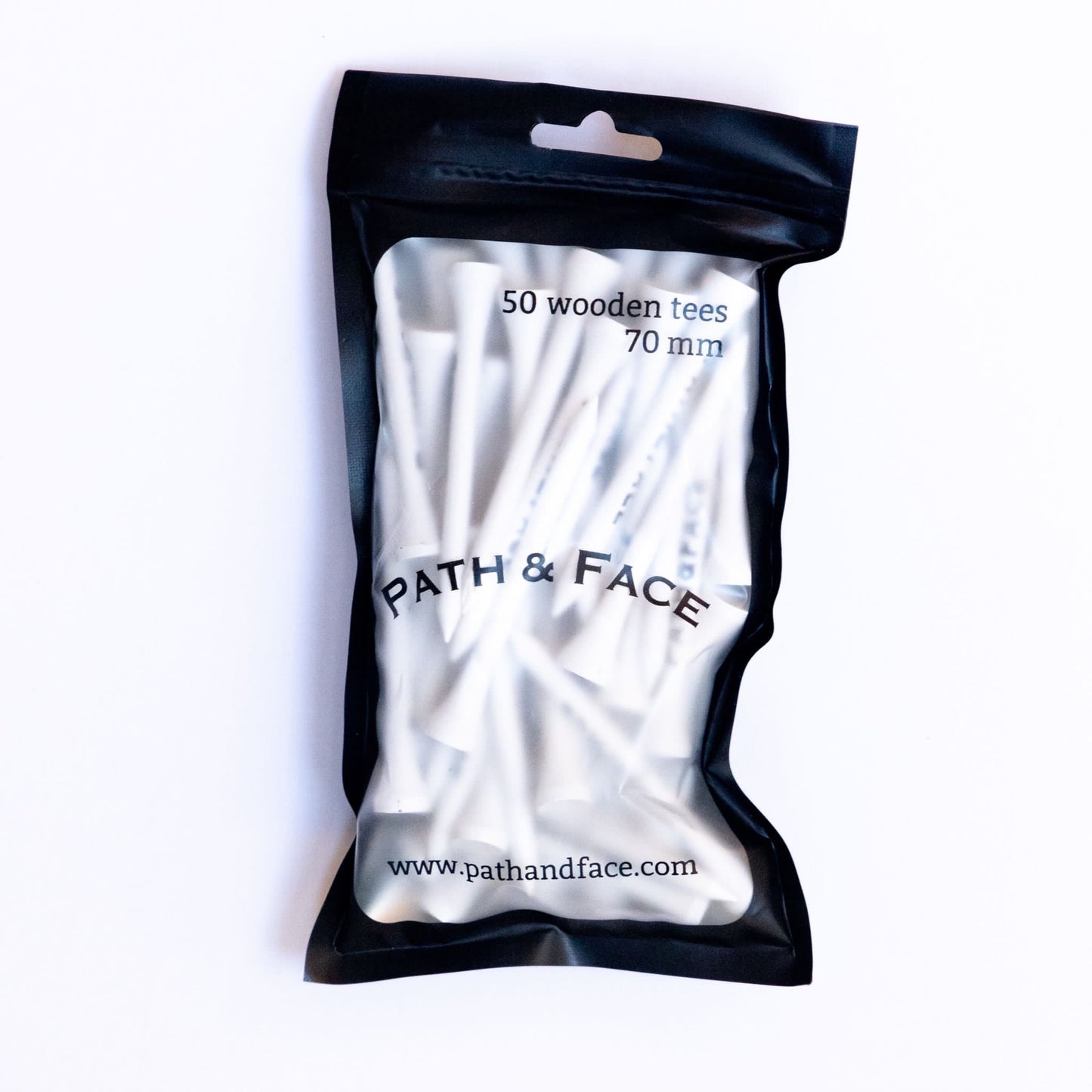 100 x P&F Wooden Tees - 70mm length image 0